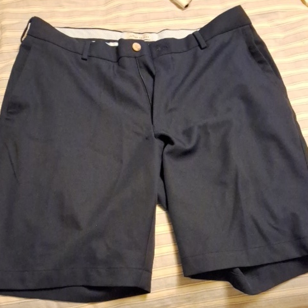 Peter Millar Navy Flat Front Men Shorts